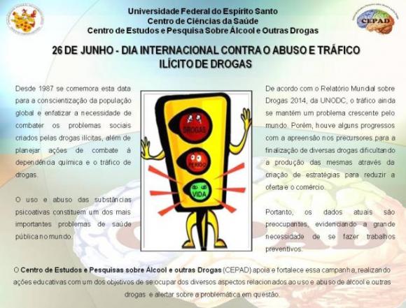 26 De Junho Dia Internacional Contra O Abuso E Tráfico Ilícito De Drogas Cepad 0400